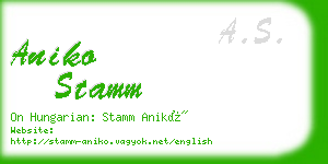 aniko stamm business card